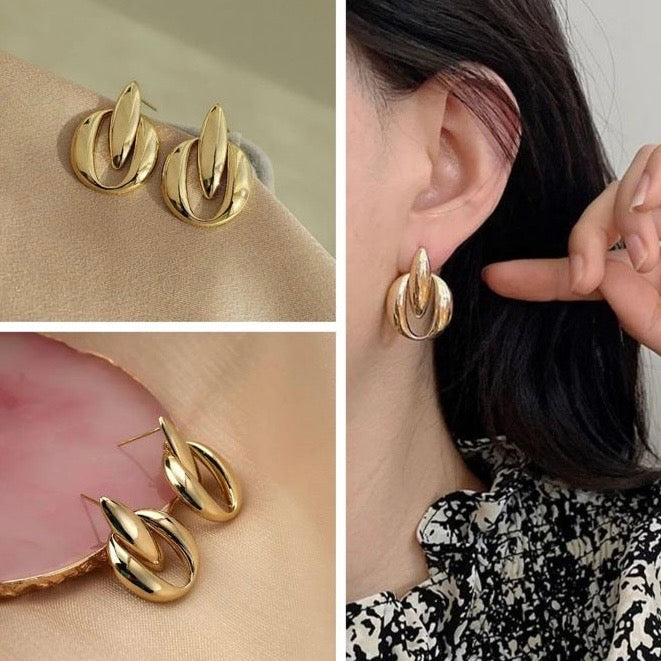 Golden Statement Earrings