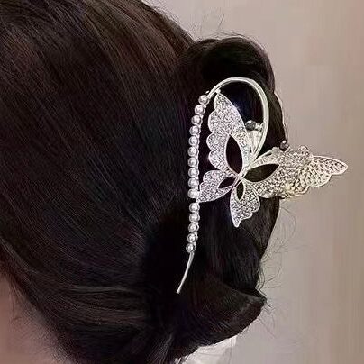 Crystal Butterfly Claw Clip