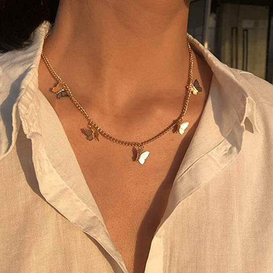 Golden Butterfly Choker