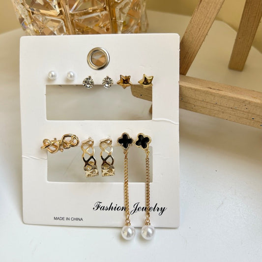 Black Gold Earrings Combo