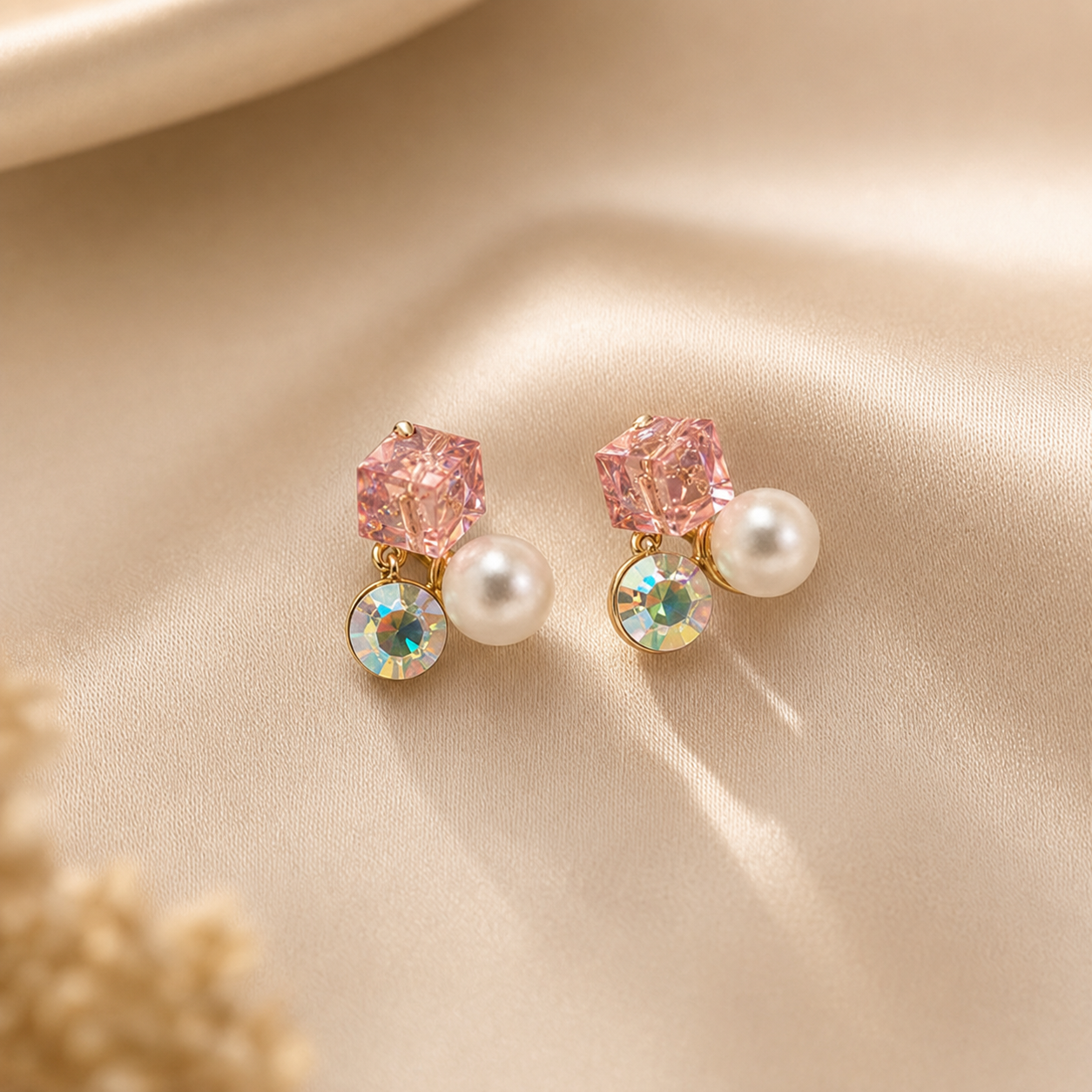 Minimal Korean Earrings - Multicolor