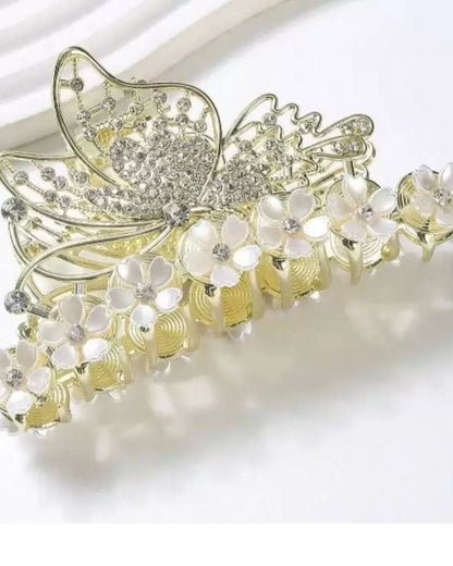 Blooming Butterfly Stone-Studded Clutcher