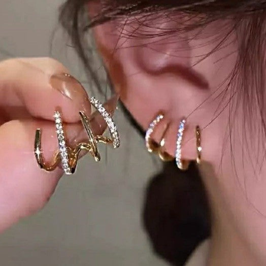 Korean Rhinestone Earrings