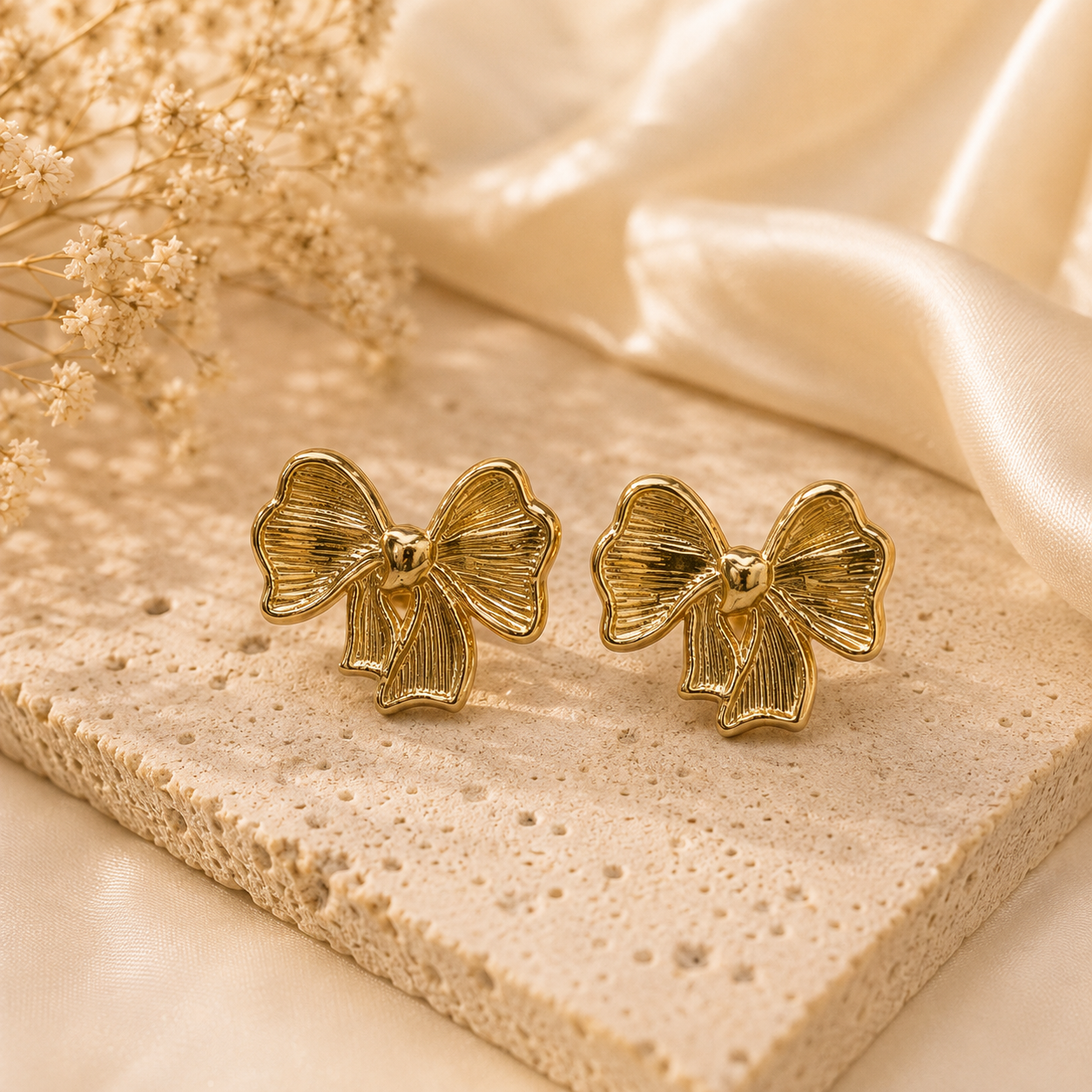Gilded Bow Earrings