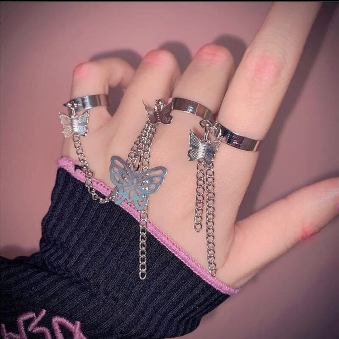 Butterfly Chain Rings Set