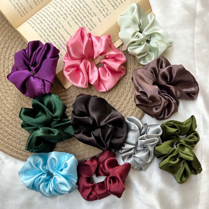 Satin Scrunchies Combo