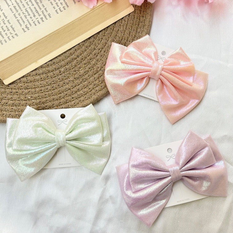 Holographic Hair Bow Clip