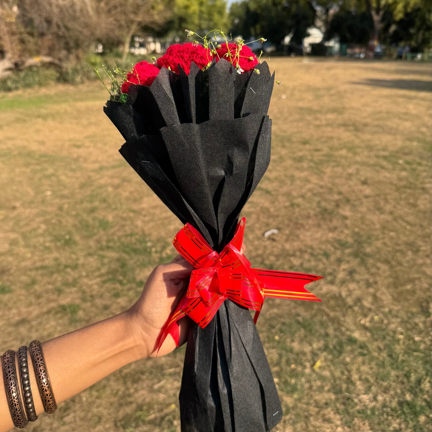 Crochet Rose Bouquet