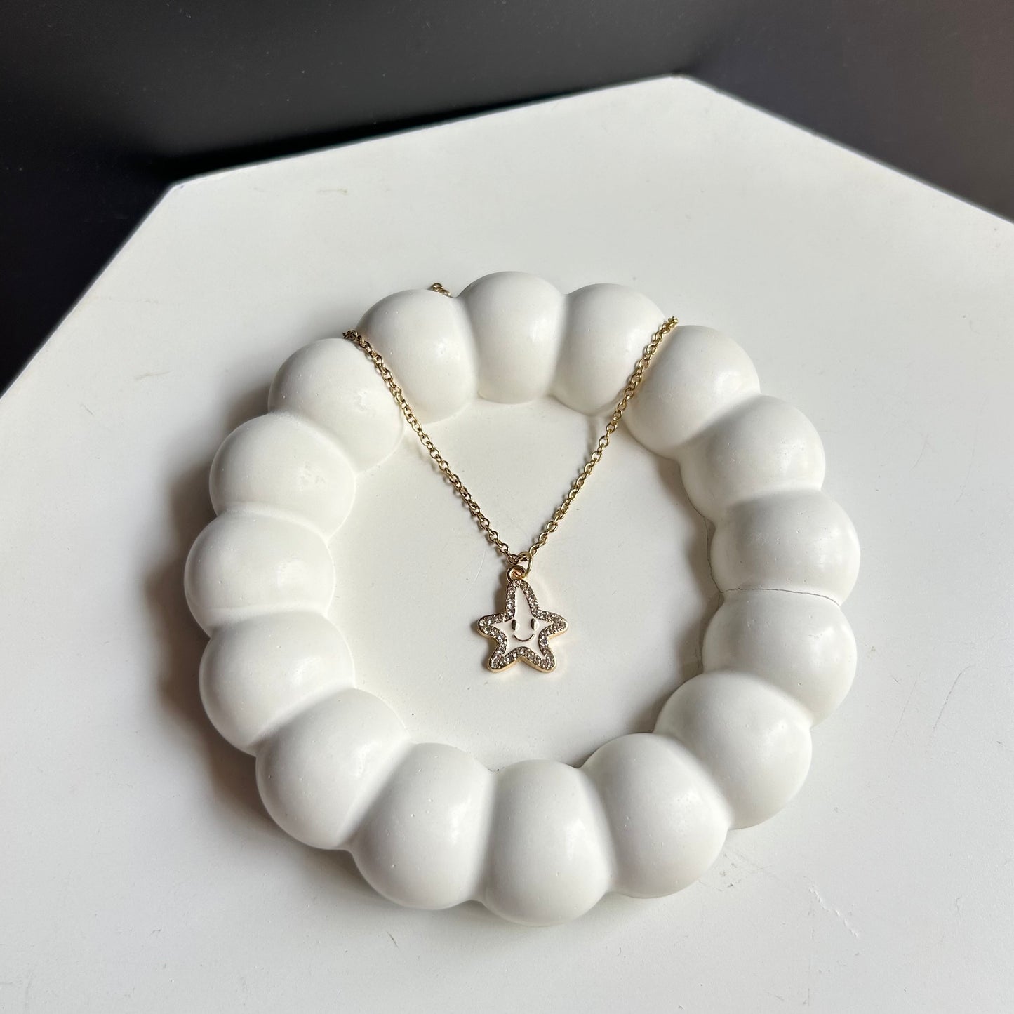 White Starfish Necklace