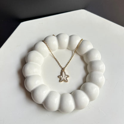 White Starfish Necklace