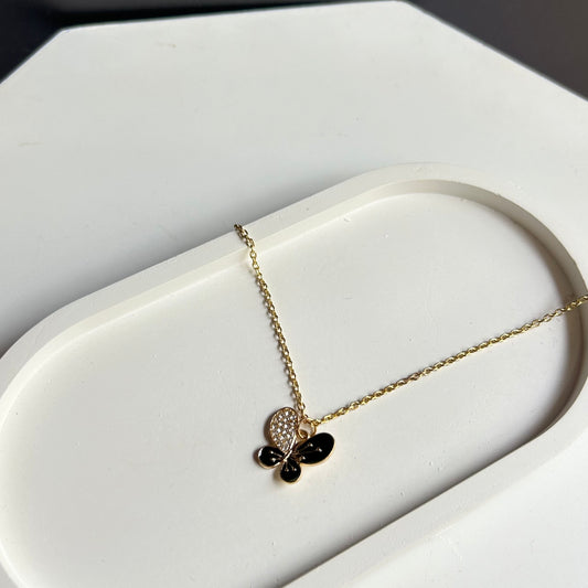 Black Butterfly Necklace