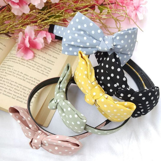 Polka Dots Bow Headband