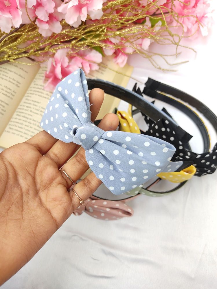 Polka Dots Bow Headband