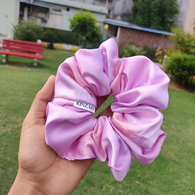 XXL Bubblegum Satin Scrunchie