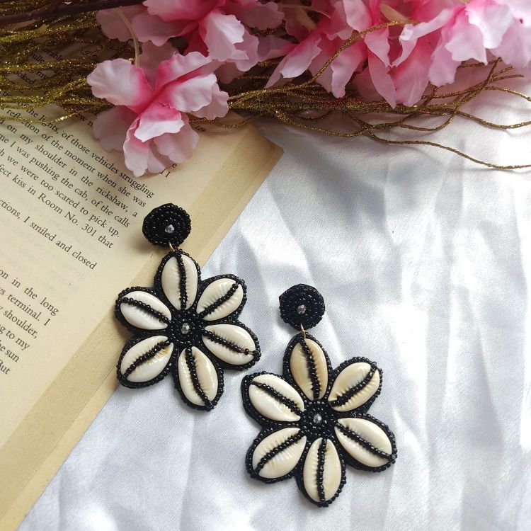 Floral Beaded Earrings