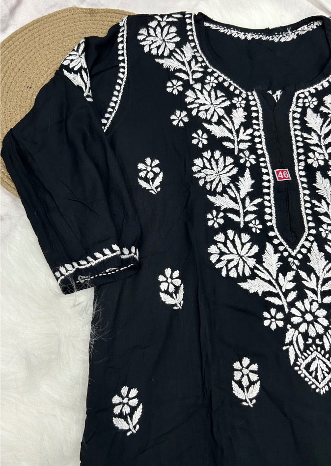 Modal Chikankari Long Kurti