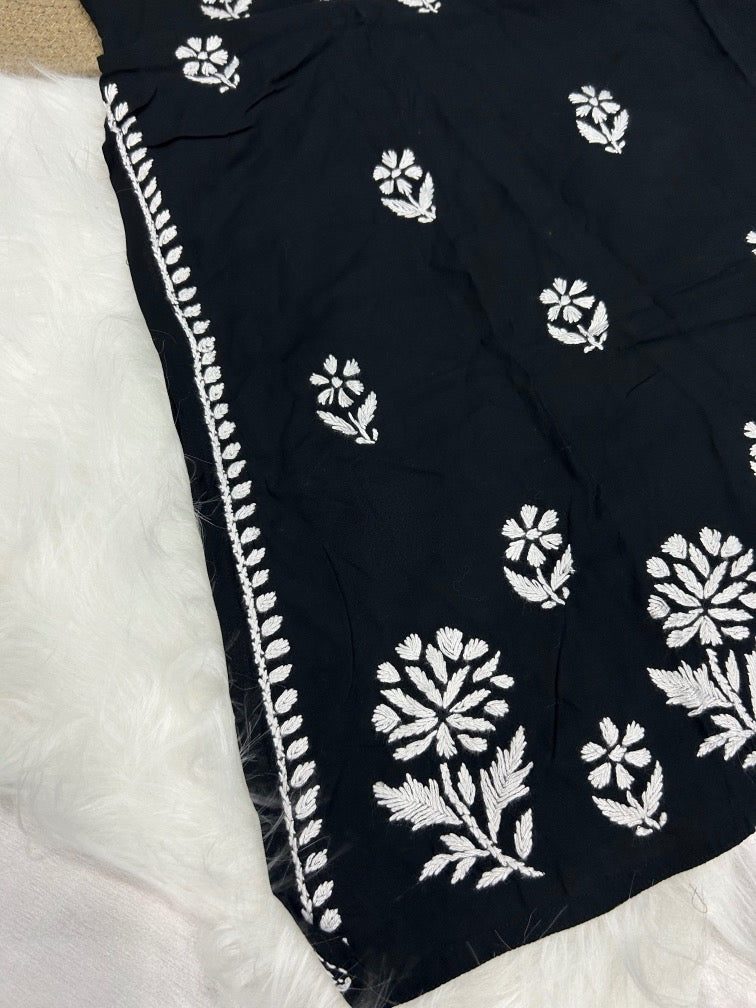 Modal Chikankari Long Kurti