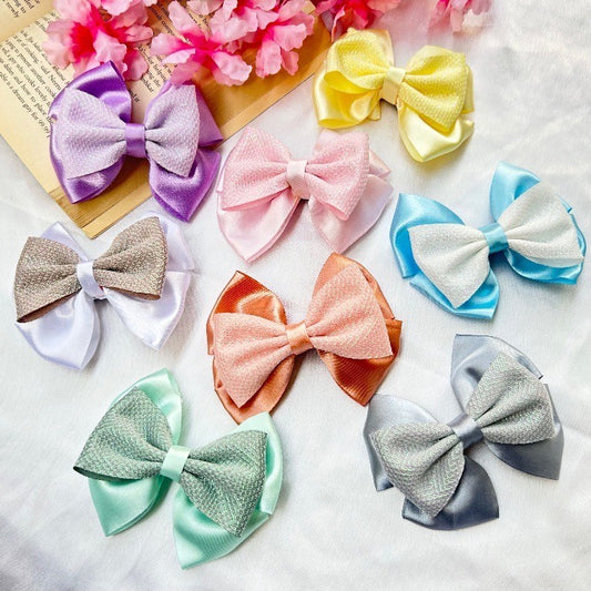 Glitter Hair Bow Clip