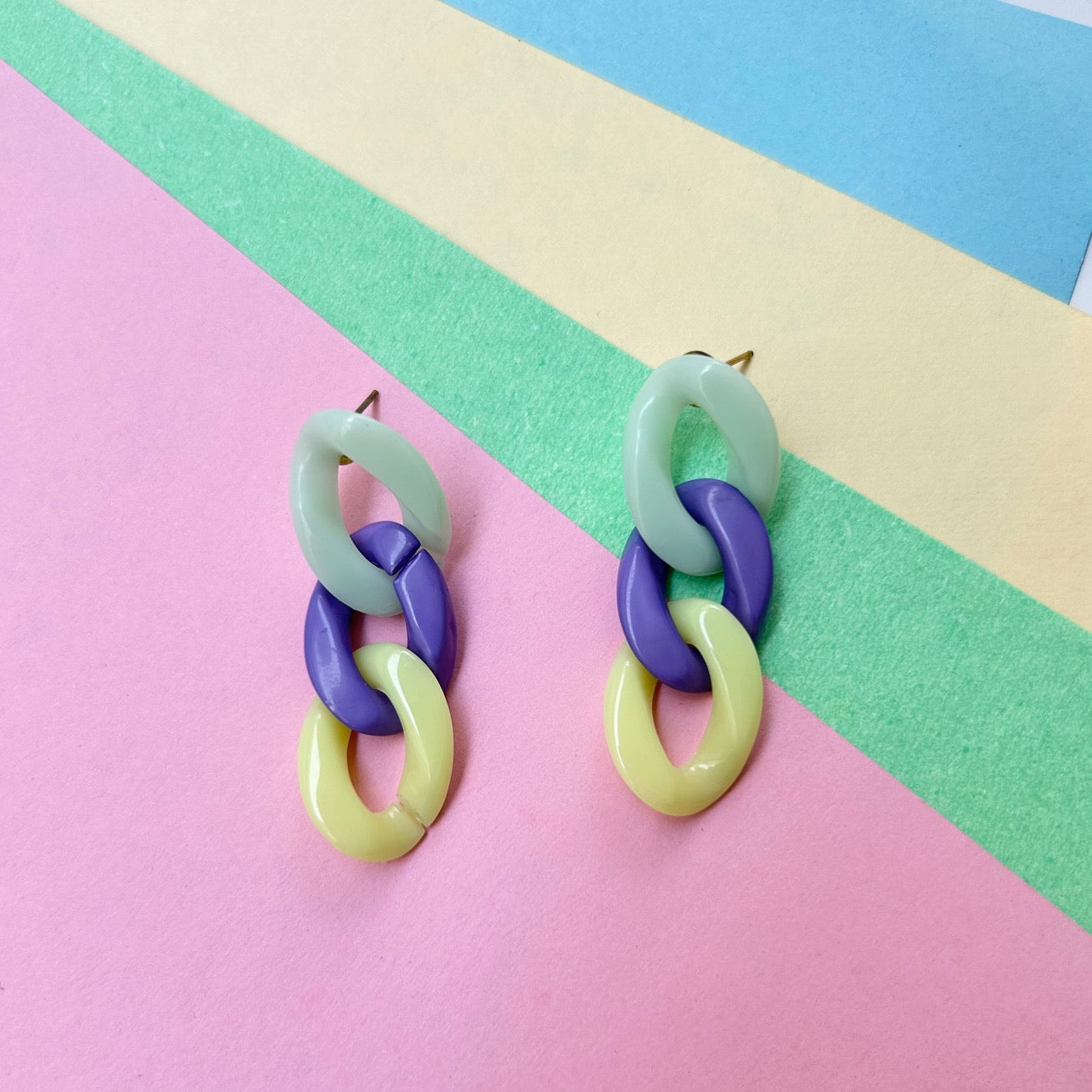 Neon Link Earrings