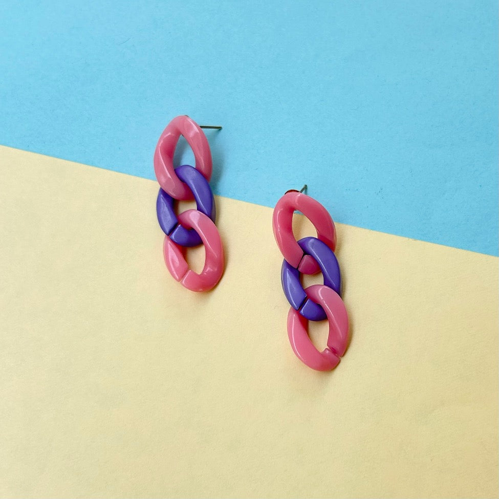 Blush Link Earrings