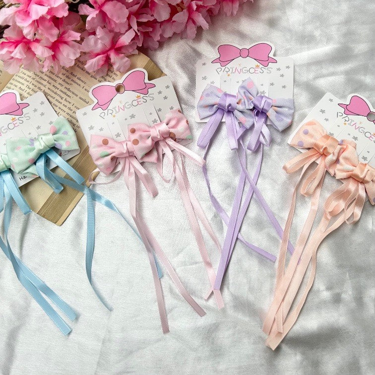 Ribbon Hair Bow Clips