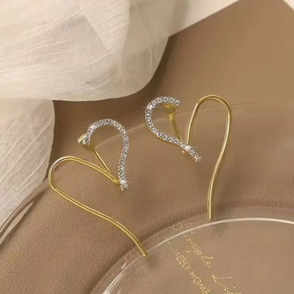 Heart Bliss Golden Earrings