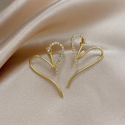 Heart Bliss Golden Earrings
