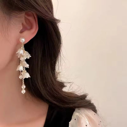 Blooming Pearl Drop Earrings