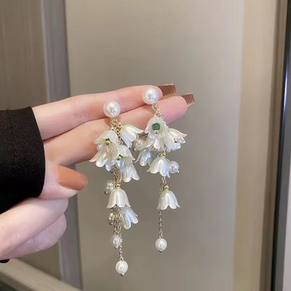 Blooming Pearl Drop Earrings
