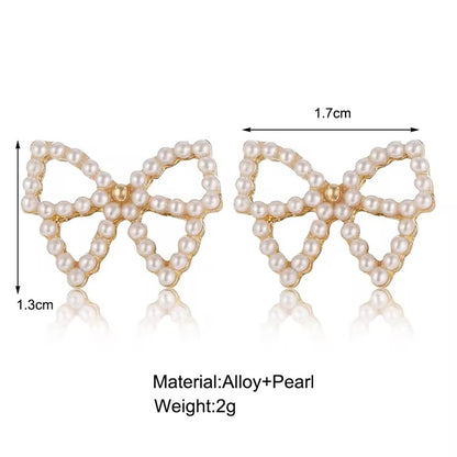 Pearl Bow Elegance Earrings