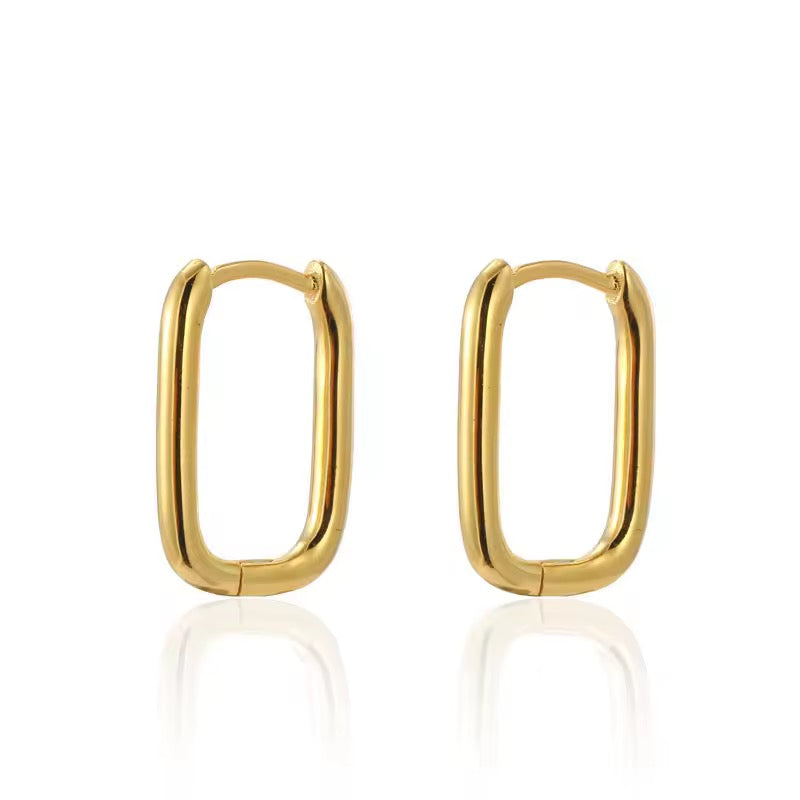 Golden Statement Hoops