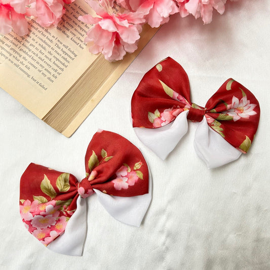 Dual Printed Hair Bow Clip