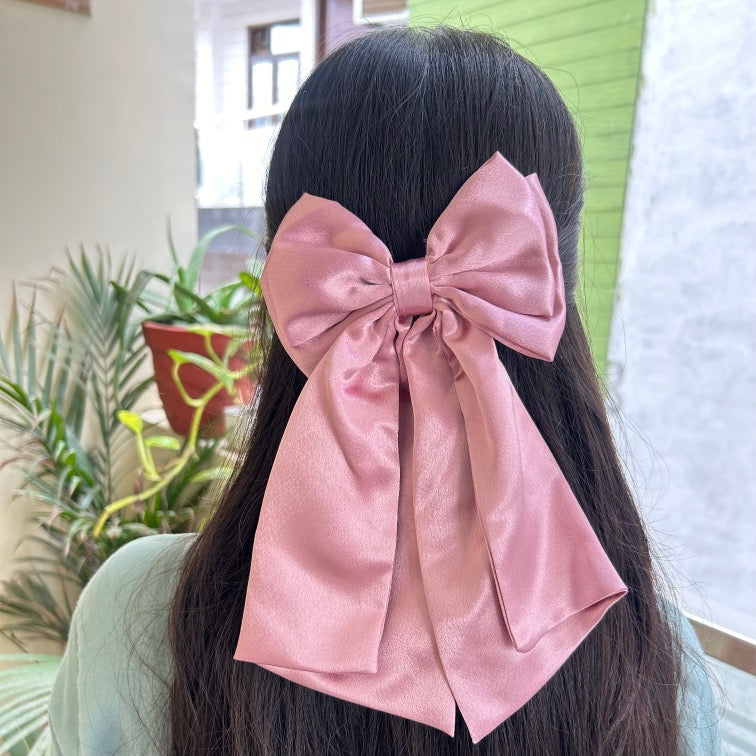 Belle Hair Bow Clip - Pink