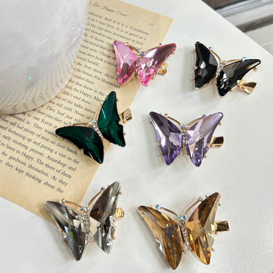 Luxe Crystal Butterfly Hair Clip