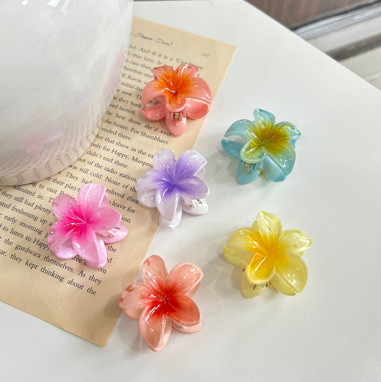 Summer Floral Claw Clip - Small