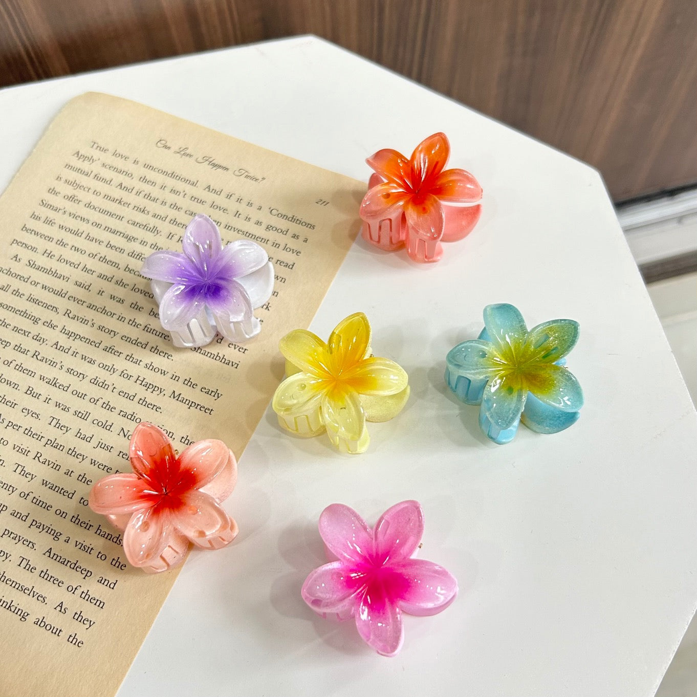 Summer Floral Claw Clip - Small