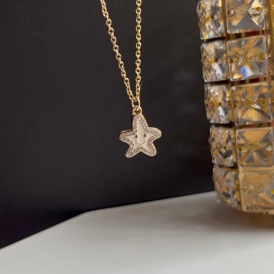 White Starfish Necklace