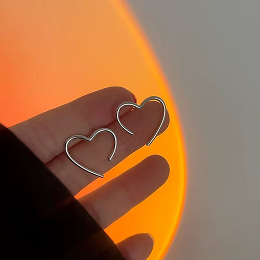 Silver Heart Earrings