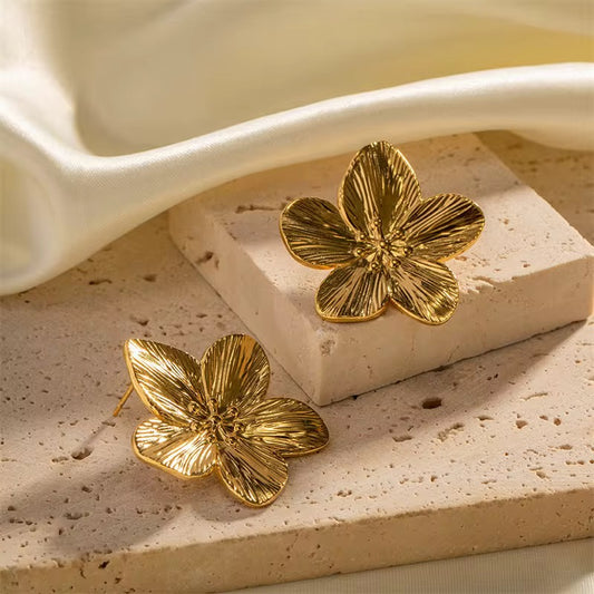 Floral Anti Tarnish Earrings