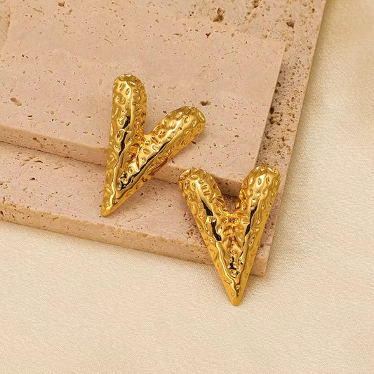 Golden Amour Earrings-Anti Tarnish