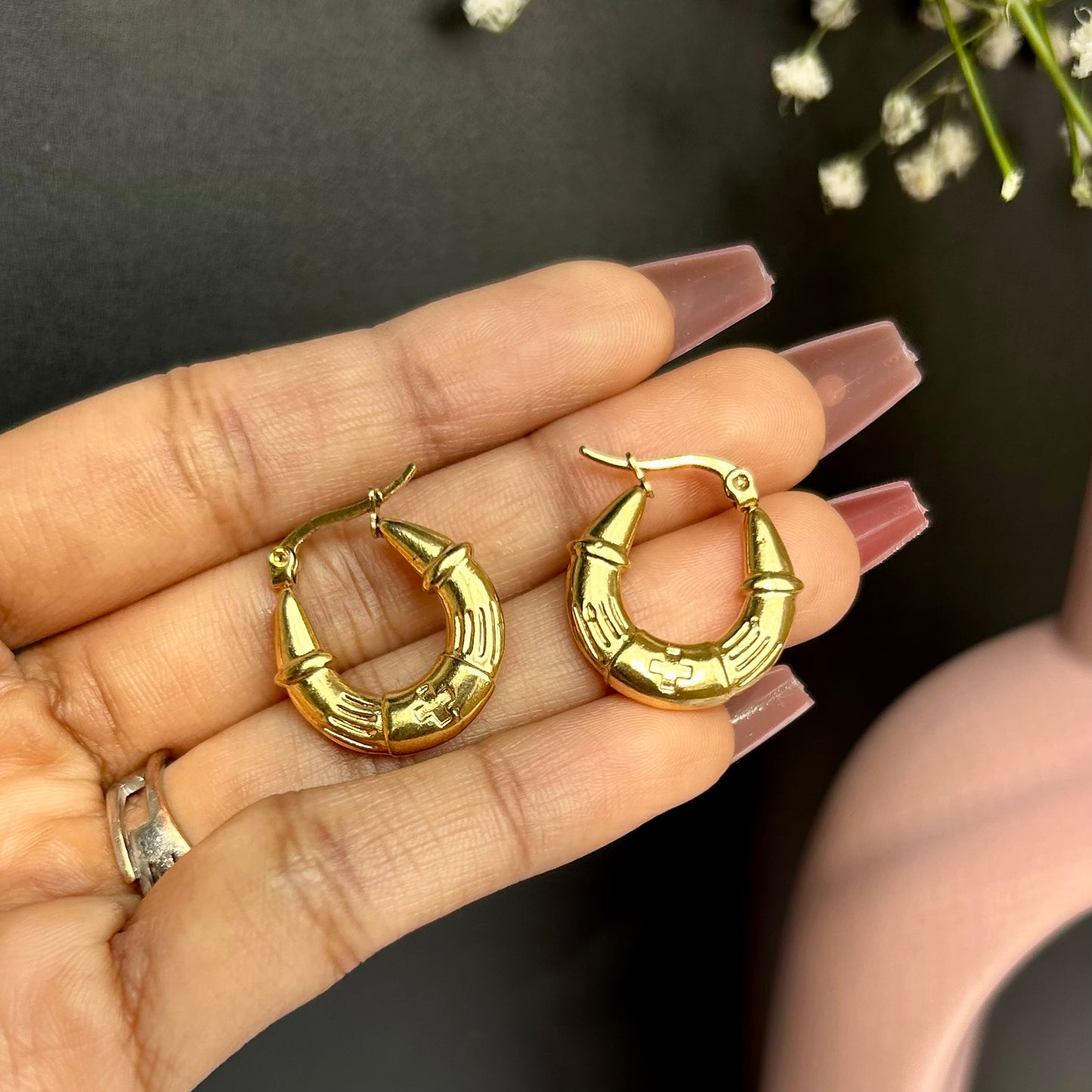 Statement Hoop Earrings - Anti Tarnish