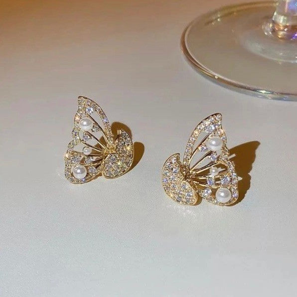 Korean Butterfly Earrings - Can Be Worn In Multiple Ways