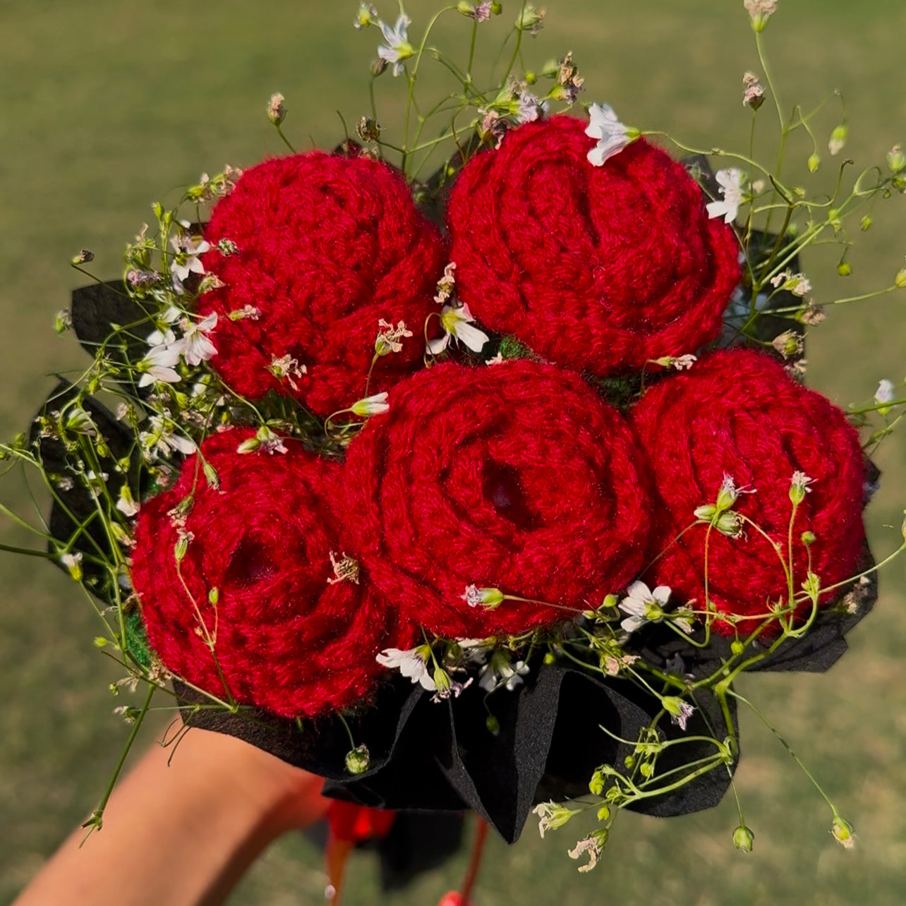 Crochet Rose Bouquet