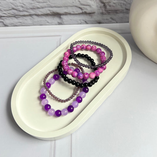 Purple Bracelet Stack - set of 5