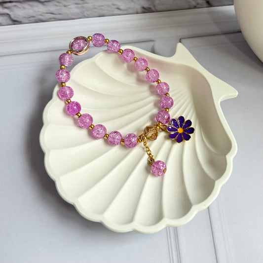 Dreamy Daisy Bracelet - Purple