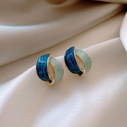 Blue Ocean Statement Earrings