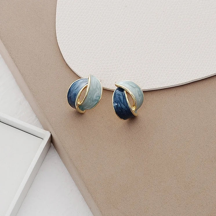 Blue Ocean Statement Earrings