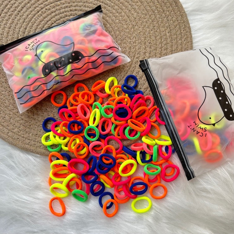 Cute Rubber Bands Zipper Pouch - Neon