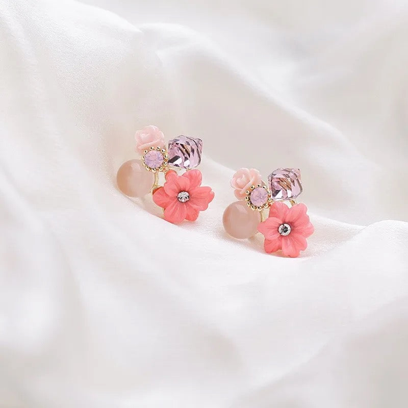 Pink Love Korean Earrings