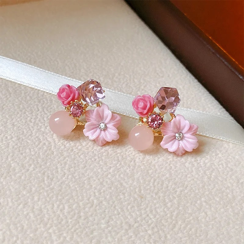 Pink Love Korean Earrings